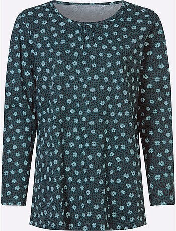 T-shirt long coupe en a affinante - taille standard - moda vilona
