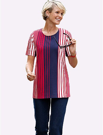T-shirt Long Coupe évasée - Taille Standard - Moda Vilona