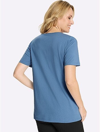 T-shirt Long Coupe Longue Affinante - Taille Standard - Moda Vilona
