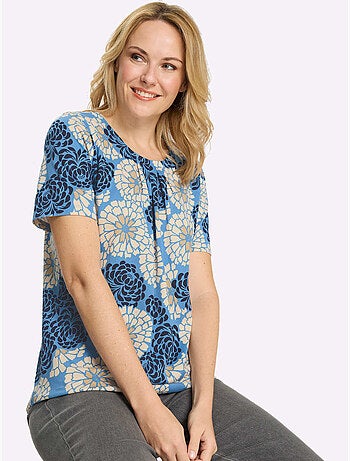 T-shirt Long Coupe Longue Affinante - Taille Standard - Moda Vilona