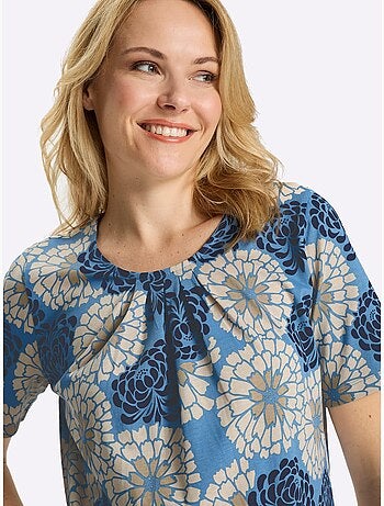T-shirt Long Coupe Longue Affinante - Taille Standard - Moda Vilona