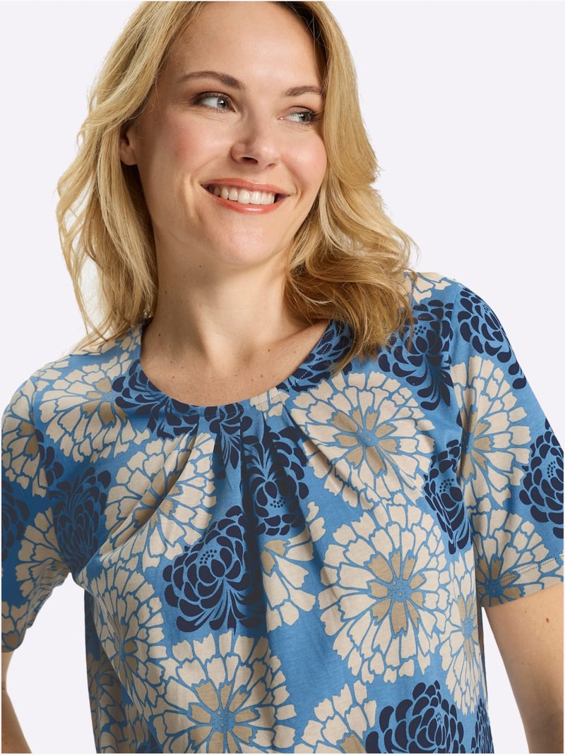 T-shirt Long Coupe Longue Affinante - Taille Standard - Moda Vilona Bleu Bleu marine - Kiabi