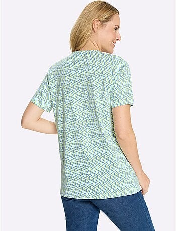 T-shirt Long Coupe Longue Affinante - Taille Standard - Moda Vilona