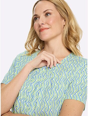 T-shirt Long Coupe Longue Affinante - Taille Standard - Moda Vilona