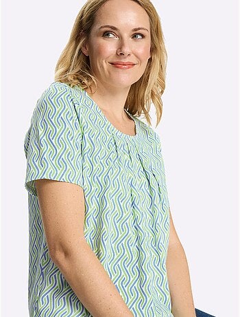 T-shirt Long Coupe Longue Affinante - Taille Standard - Moda Vilona