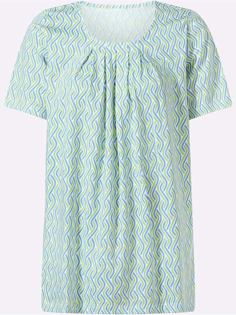 T-shirt Long Coupe Longue Affinante - Taille Standard - Moda Vilona Bleu ciel - Kiabi
