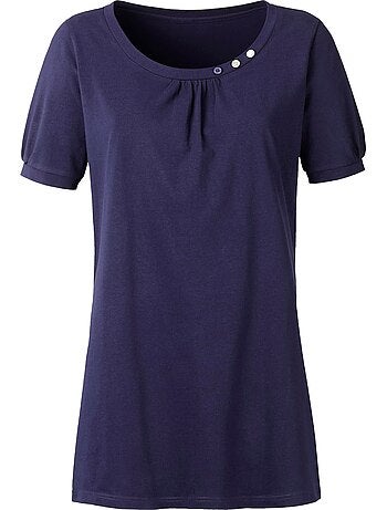 T-shirt Long Coupe Longue Affinante - Taille Standard - Moda Vilona