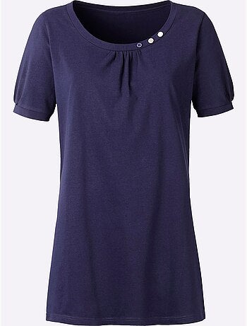 T-shirt Long Coupe Longue Affinante - Taille Standard - Moda Vilona