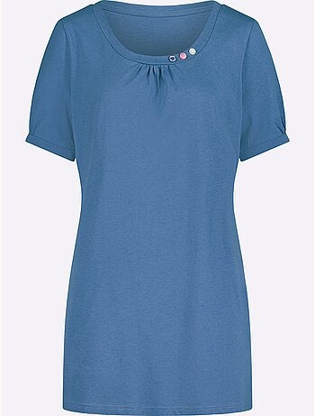 T-shirt long coupe longue affinante - taille standard - moda vilona