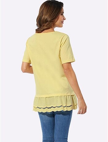 T-shirt Long Coupe Longue Affinante - Taille Standard - Moda Vilona