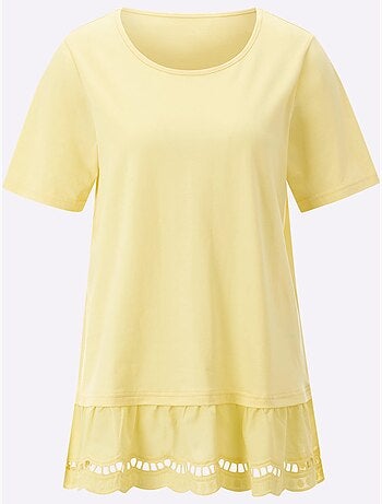 T-shirt Long Coupe Longue Affinante - Taille Standard - Moda Vilona