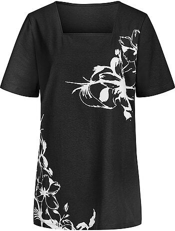 T-shirt Long Coupe Longue Affinante - Taille Standard - Moda Vilona