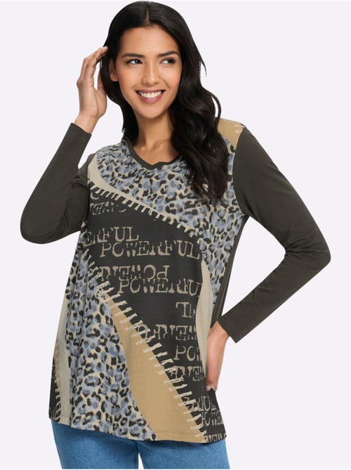 T-shirt long coupe longue affinante - taille standard - moda vilona - Kiabi T-shirt long coupe longue affinante - taille standard - moda vilona - Kiabi