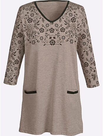 T-shirt long coupe longue affinante - taille standard - moda vilona
