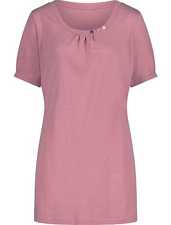 T-shirt Long Coupe Longue Affinante - Taille Standard - Moda Vilona