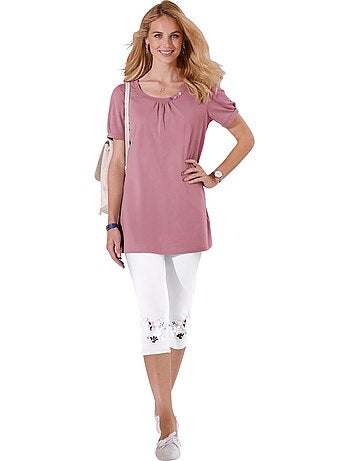 T-shirt Long Coupe Longue Affinante - Taille Standard - Moda Vilona