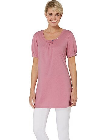 T-shirt Long Coupe Longue Affinante - Taille Standard - Moda Vilona