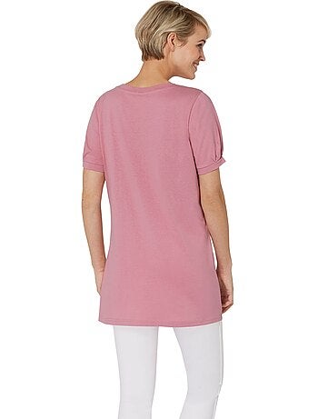 T-shirt Long Coupe Longue Affinante - Taille Standard - Moda Vilona