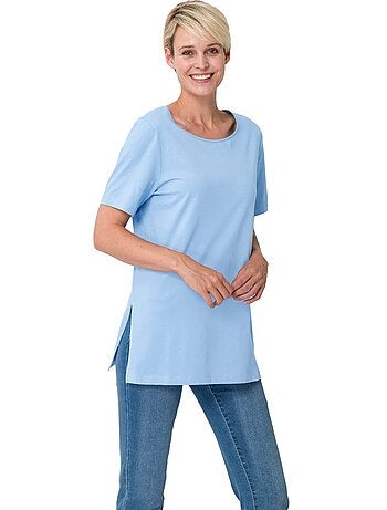 T-shirt Long Coupe Longue Et Dissimulante - Taille Standard - Moda Vilona