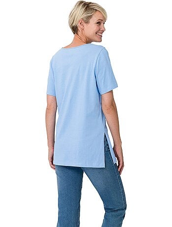 T-shirt Long Coupe Longue Et Dissimulante - Taille Standard - Moda Vilona
