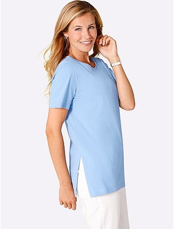 T-shirt Long Coupe Longue Et Dissimulante - Taille Standard - Moda Vilona