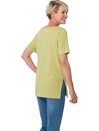 T-shirt Long Coupe Longue Et Dissimulante - Taille Standard - Moda Vilona