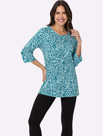 T-shirt Long Coupe Longue Tendance - Taille Standard - Moda Vilona