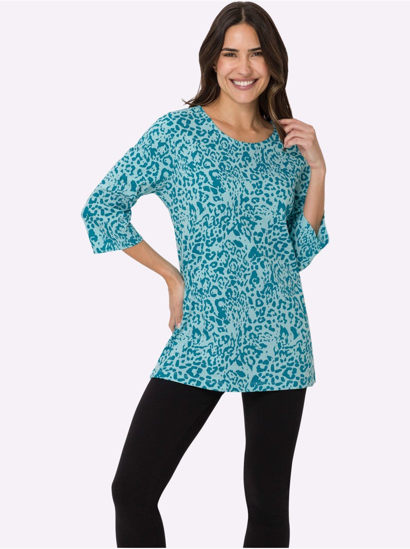 T-shirt Long Coupe Longue Tendance - Taille Standard - Moda Vilona Bleu marine - Kiabi