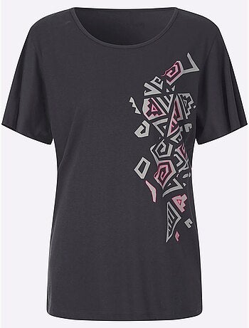 T-shirt Long Coupe Longue Tendance - Taille Standard - Moda Vilona