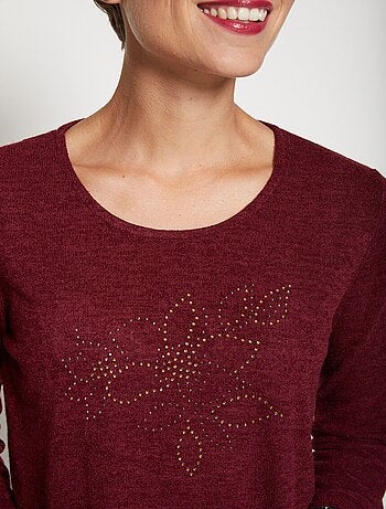 T-shirt long effet 2 en 1 fantaisie