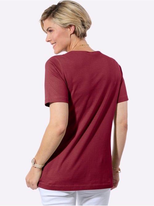 T-shirt long en coton avec col rond et manches courtes - Taille standard - Witt - Kiabi T-shirt long en coton avec col rond et manches courtes - Taille standard - Witt - Kiabi