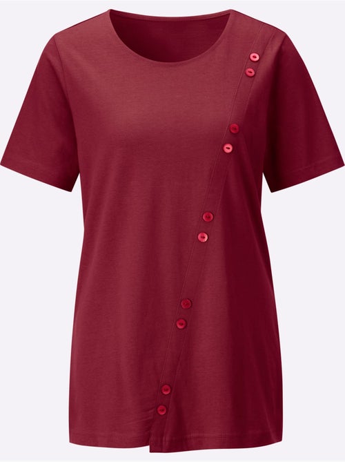 T-shirt long en coton avec col rond et manches courtes - Taille standard - Witt - Kiabi T-shirt long en coton avec col rond et manches courtes - Taille standard - Witt - Kiabi