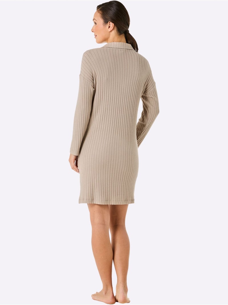 T-shirt Long En Modal Qualité Modal - Taille Standard - Witt Beige - Kiabi