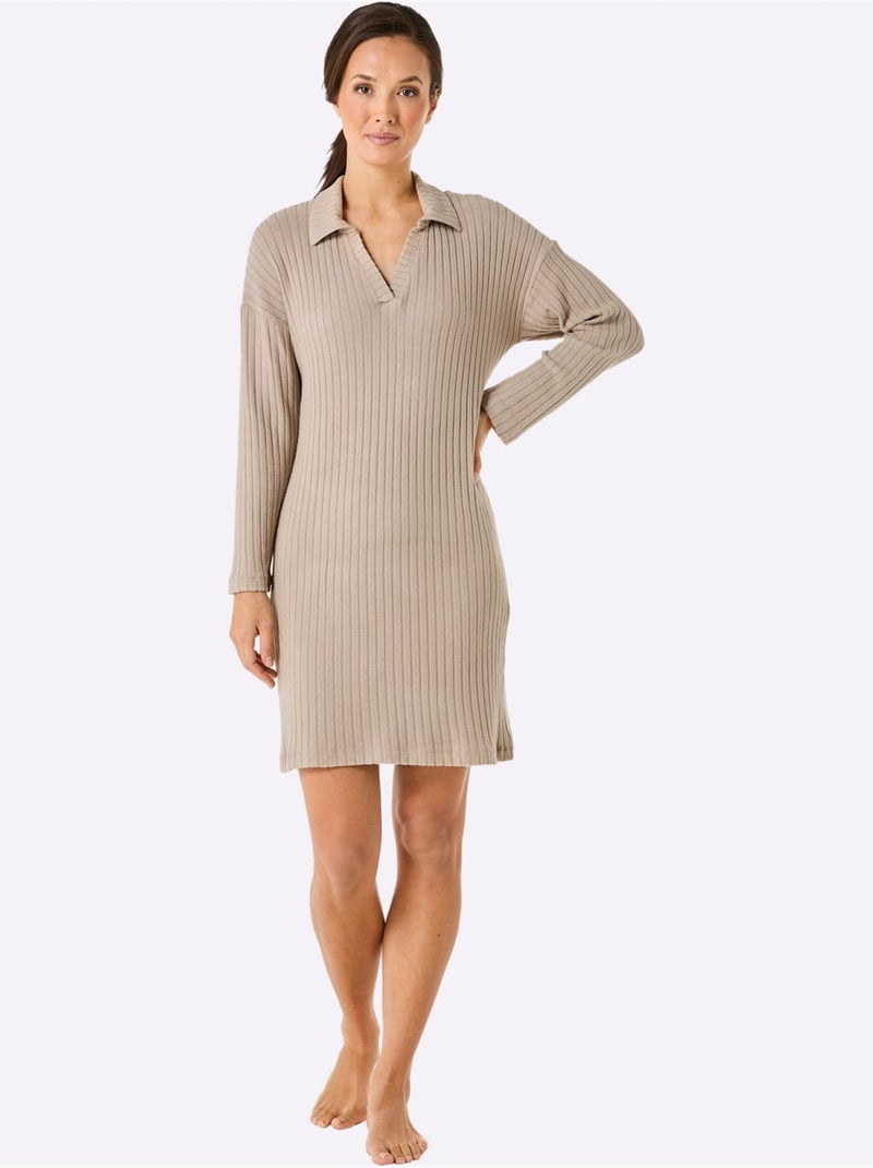 T-shirt Long En Modal Qualité Modal - Taille Standard - Witt Beige - Kiabi