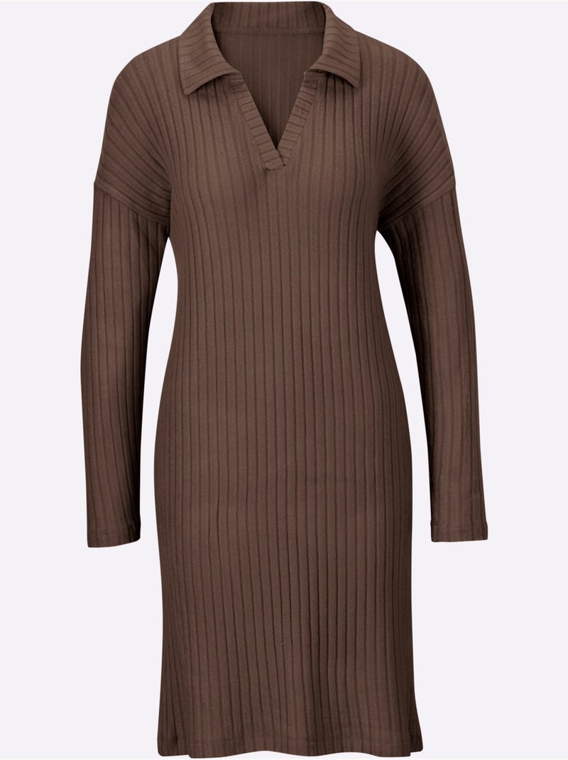 T-shirt Long En Modal Qualité Modal - Taille Standard - Witt Marron/Choco - Kiabi