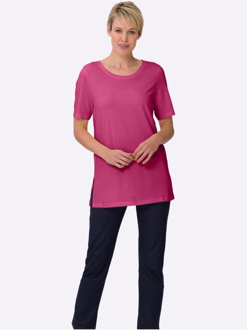 T-shirt Long Fentes Sur Les Côtés - Taille Standard - Moda Vilona - Kiabi T-shirt Long Fentes Sur Les Côtés - Taille Standard - Moda Vilona - Kiabi