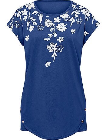 T-shirt Long Finition De L'ourlet Tendance - Taille Standard - Moda Vilona