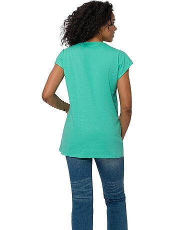 T-shirt Long Finition De L'ourlet Tendance - Taille Standard - Moda Vilona