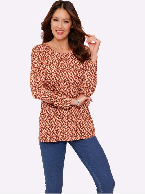 T-shirt long fronce légère à l'encolure - taille standard - moda vilona - Kiabi T-shirt long fronce légère à l'encolure - taille standard - moda vilona - Kiabi