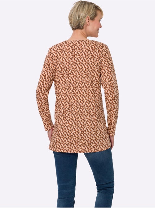 T-shirt long fronce légère à l'encolure - taille standard - moda vilona - Kiabi T-shirt long fronce légère à l'encolure - taille standard - moda vilona - Kiabi
