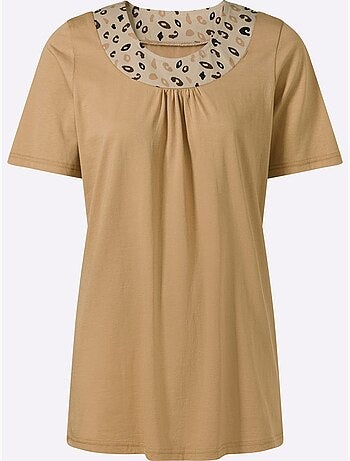 T-shirt Long Imprimé Animal - Taille Standard - Moda Vilona