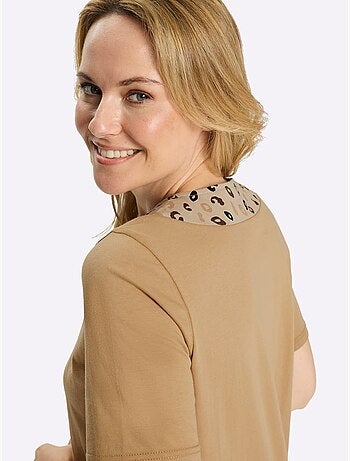 T-shirt Long Imprimé Animal - Taille Standard - Moda Vilona