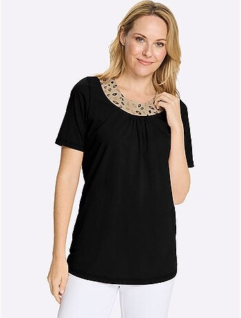 T-shirt Long Imprimé Animal - Taille Standard - Moda Vilona