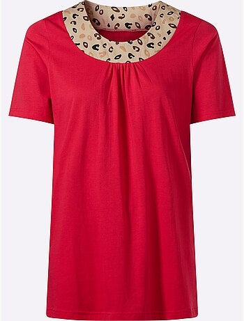 T-shirt Long Imprimé Animal - Taille Standard - Moda Vilona