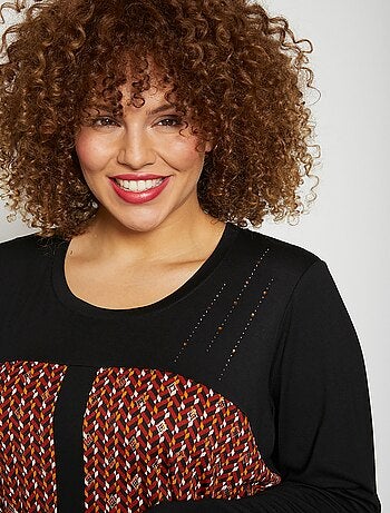 T-shirt long imprimé fantaisie