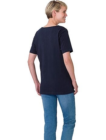 T-shirt Long Imprimé Graphique - Taille Standard - Moda Vilona