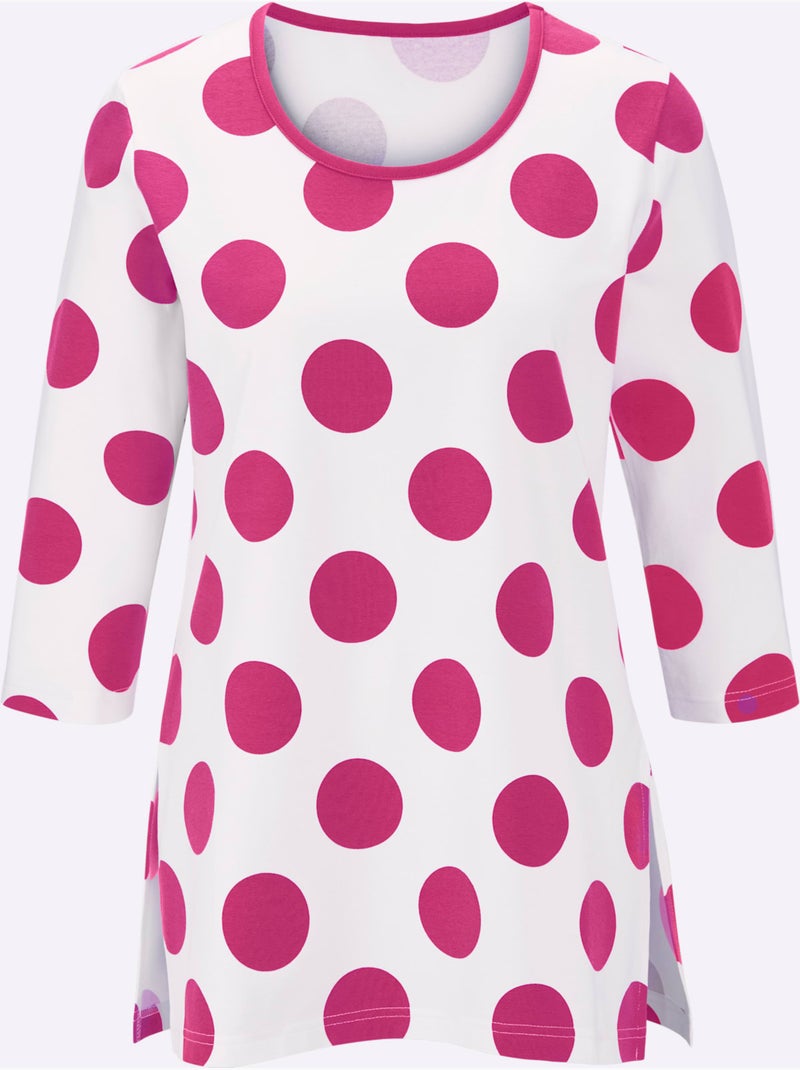 T-shirt Long Jersey Fin - Taille Standard - Witt Ecru - Kiabi