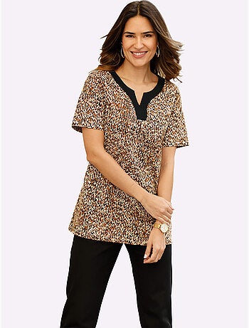 T-shirt Long Jolie Coupe Longue Moderne - Taille Standard - Moda Vilona