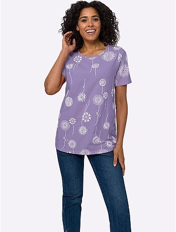 T-shirt Long Jolie Coupe Longue Moderne - Taille Standard - Moda Vilona