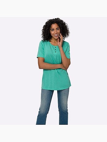 T-shirt Long Jolie Coupe Longue Moderne - Taille Standard - Moda Vilona
